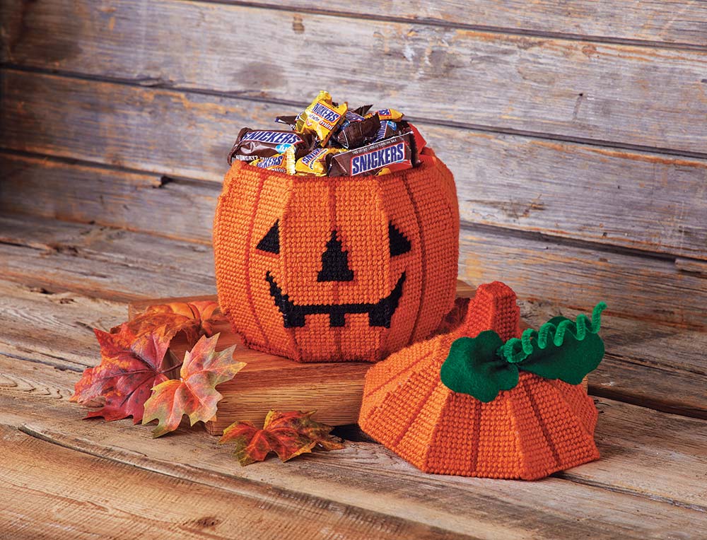 Pumpkin Candy Dish Plastic Canvas Kit