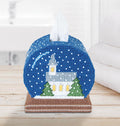 Church Snowglobe Tissue Box Cover Plastic Canvas Kit