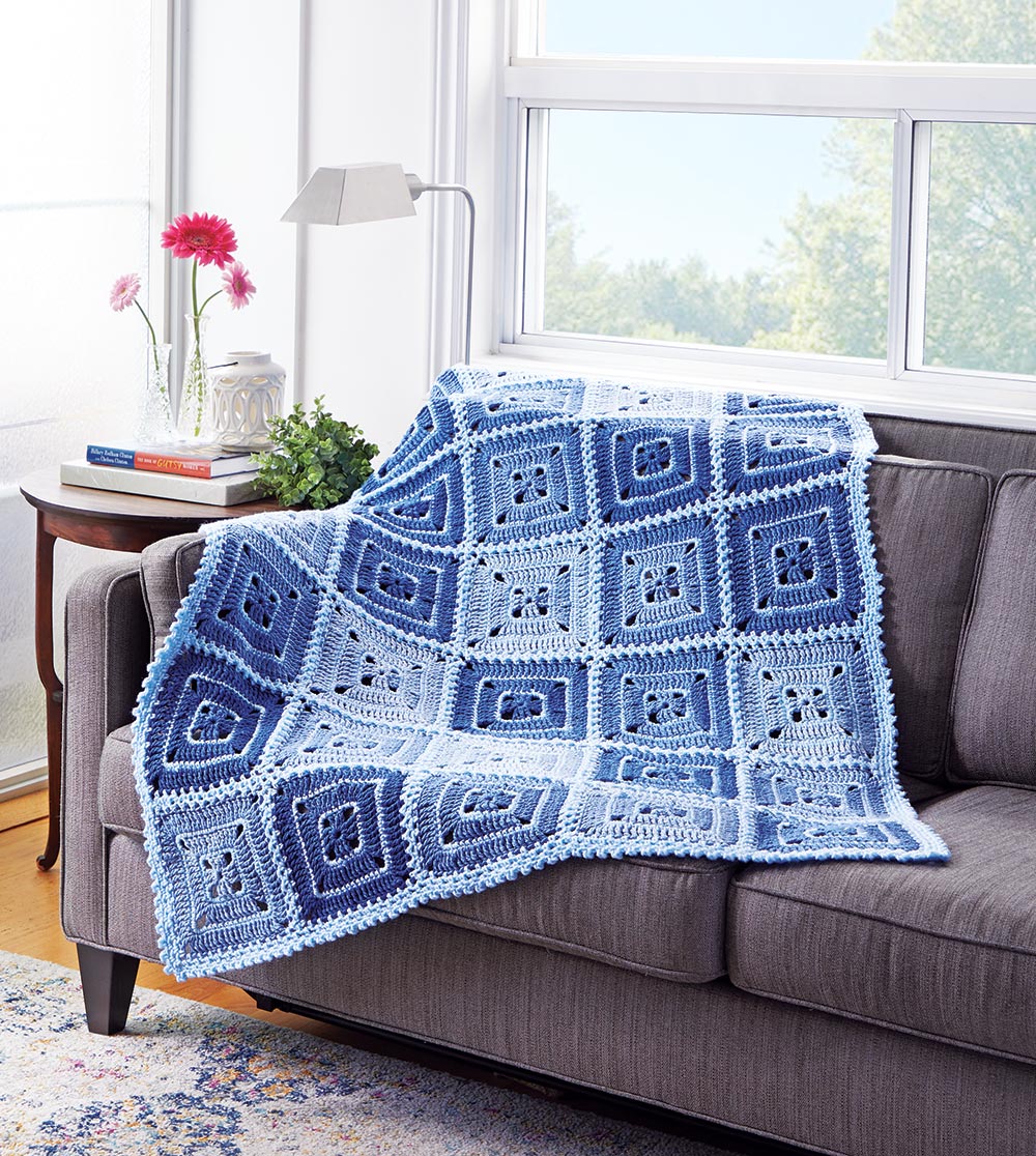 Classic Blue Throw