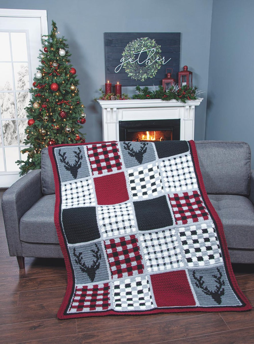 Rustic Plaid Sampler Afghan Pattern