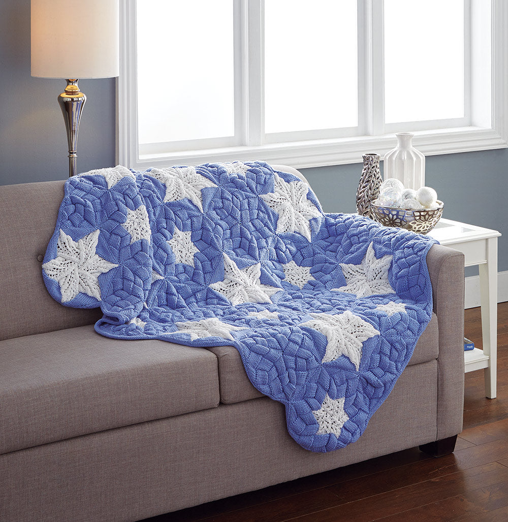 Snowflakes Entrelac Afghan