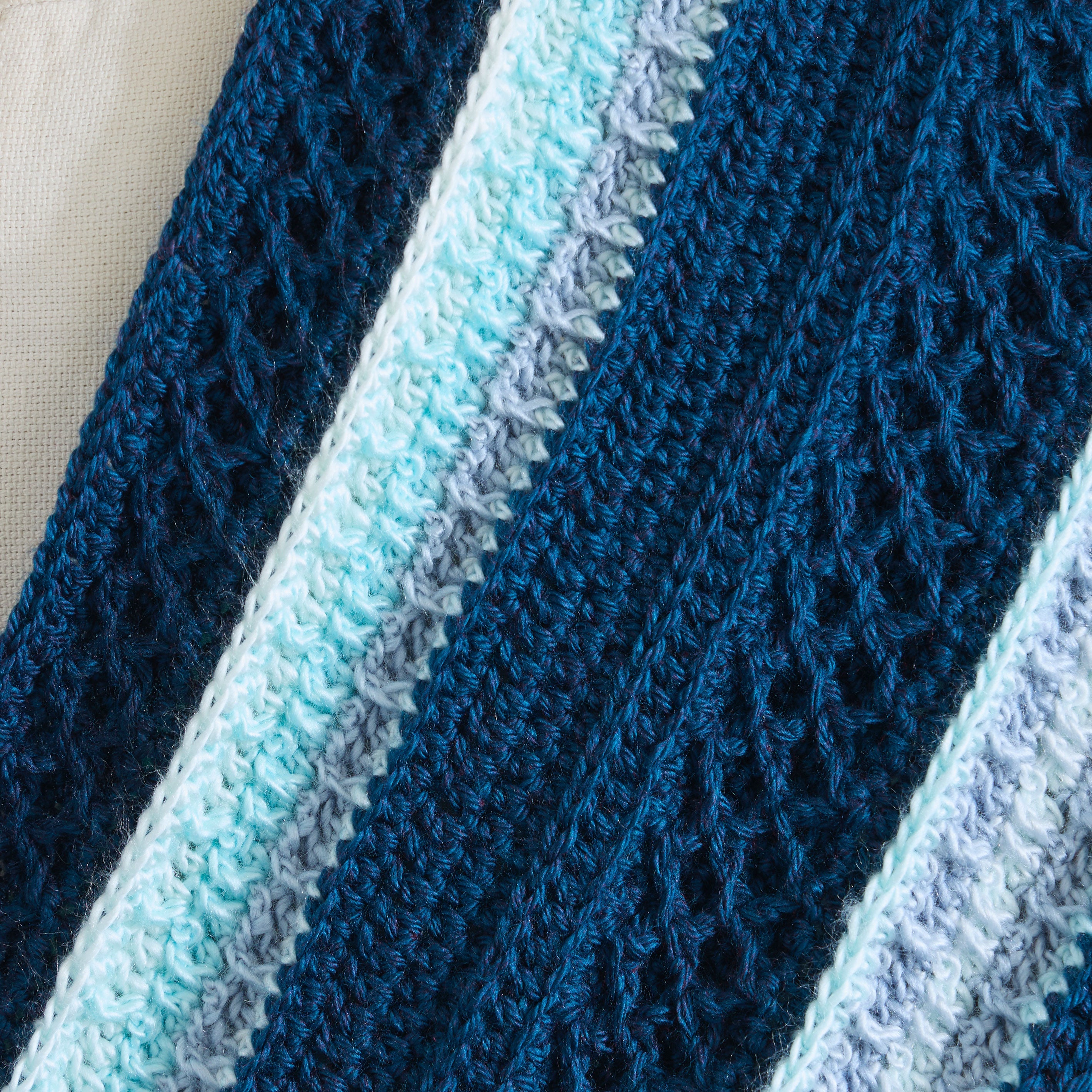 Diamond Lattice Crochet Throw