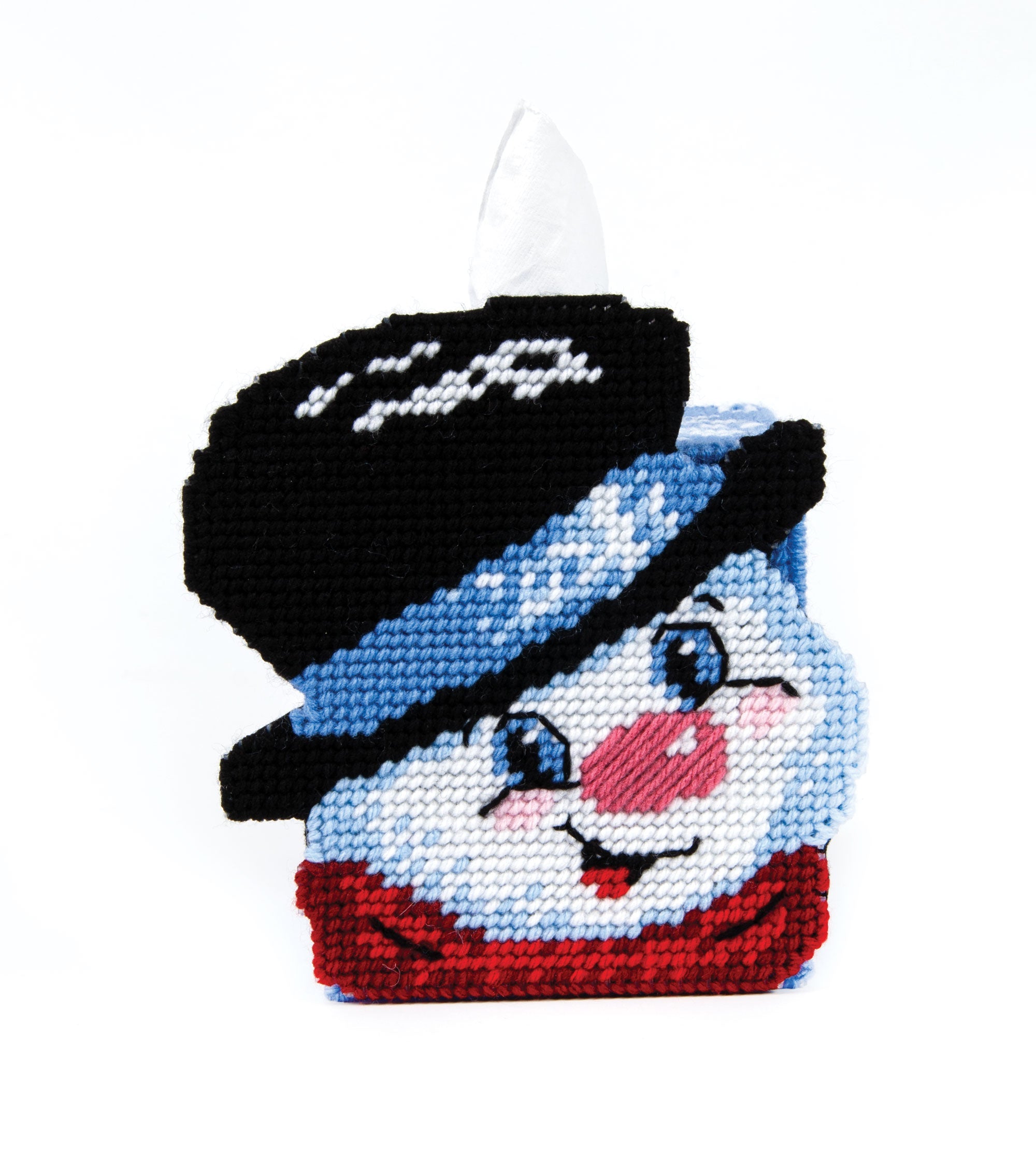 Snowflake Snowman Plastic Canvas Tissue Box Cover