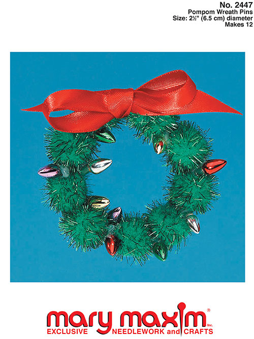 Pompom Wreath Pins Pattern