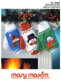 Snowman Knit Mitts Pattern
