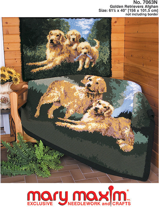Golden Retrievers Afghan Pattern