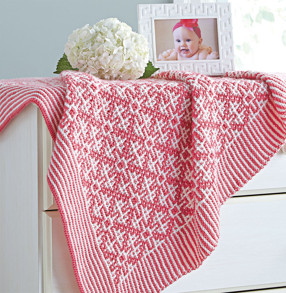 Mosaic Tiles Baby Blanket Pattern